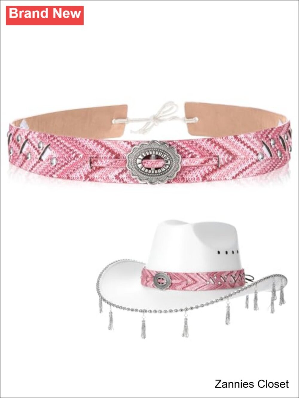 🤠 PU Leather Cowgirl Hat Band Adjustable Western Hatband for Straw Panama Hats